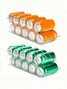 Transparent Refrigerator Storage Basket, Kitchen Organizer Box, Food Storage Container, Beverage Holder, Easy Access Design