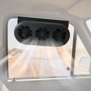 Summer Essential Solar Powered Outdoor Parking Hot Exhaust Exhaust Fan To Enhance The Air Circulation in The Car Tool Fan Car Window Fan Car Air Circulation Exhaust Car USB Interface Exhaust Fan
