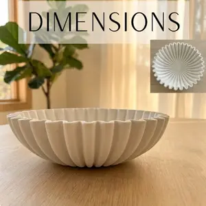 Large Decorative Bowl, Stylish Ruffle & Fluted Design, Perfect for Home Decor, Ideal Gift for Birthdays & Graduations