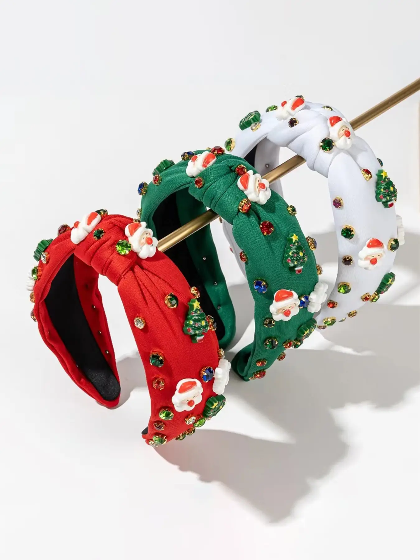 1pc Christmas Themed Knot Design Hair Hoop, Cute Santa Claus Snowflake Decor Hair Accessories for Women & Girls, Fashion Hair Accessories for Party, D