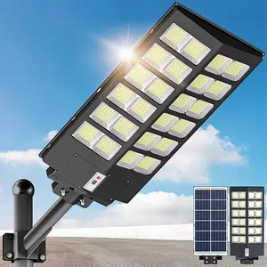 F&F Solar Street Light Outdoor 1200w 3 Modes LED Motion Sensor Security Wall Lamp IP65 Waterproof Remote Control for Garden Street Yard Porch Decor