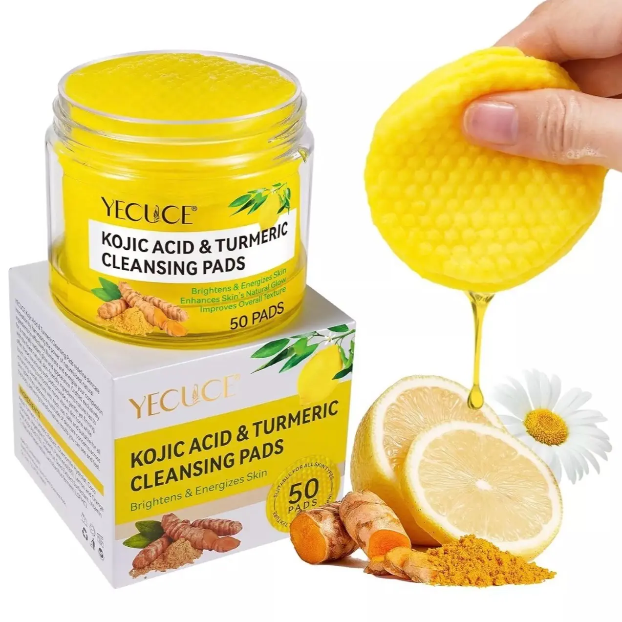 Purifying Turmeric Pads with Vitamin B5 and Antioxidant Vitamin C daily skincare