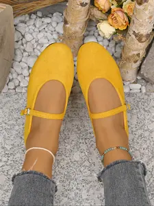 One-Piece Slip-On Flat Shoes, Casual Comfortable Single Shoe, Durable Sole Design, Perfect for Comfortable Walking, Fashion Workwear, Scandinavian Ballet Flats