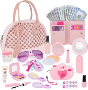Play Purse for Little Girls, Toddler Purse with Toy Camera Includes Handbag, Wallet, Pretend Make up Birthday Gift for Kids Girls 3 4 5 6 +