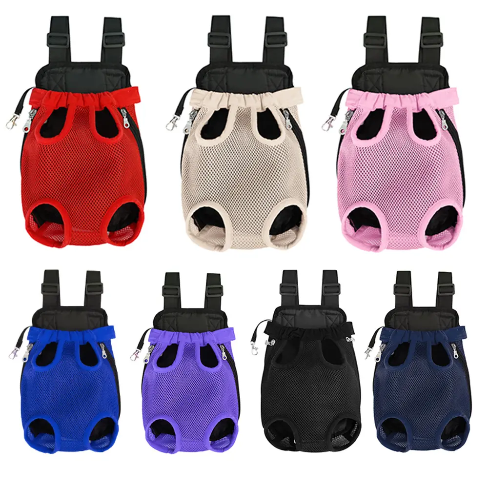 Pet Carrier Backpack, Adjustable Pet Front Cat Dog Carrier Backpack Travel Bag, Legs Out, Easy-Fit for Traveling Hiking Camping for Small Medium Dogs Cats Puppies car