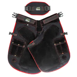 Equine Care Leather & Canvas Farrier Apron - Ergonomic, EVA Padded, Adjustable for Hoof & Blacksmith Use