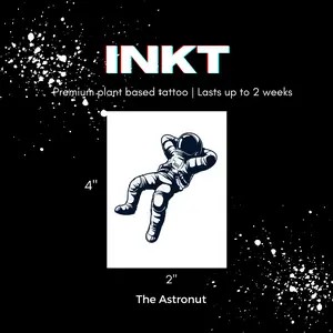 Astronaut Tattoo | 2 Week Temporary Tattoo | Semi Permanent Tattoo | Plant Based Vegan Tattoo | Space Tattoo | Festival Tattoo | Planet Tattoo | Gift Idea