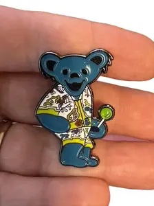 Enamel Pin Fest Bear Trippy Dancing Bear Pin