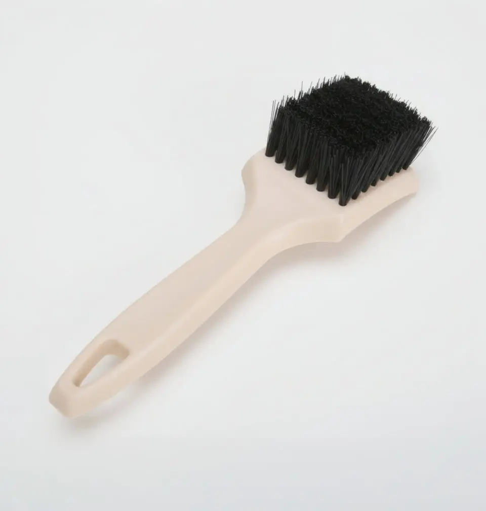 Nylon Bristles Upholstery Brush 9" Length Medium Bristles Black Heavy Duty Handle with Hanging Hole for Easy Storage Professional Grade Quality