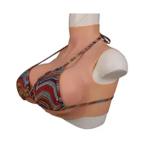 Cotton & Gel Filled Breast Forms - Vest Style C/D/E/G Cup - Realistic Fake Breasts for Crossdressers Transgender Bra Day