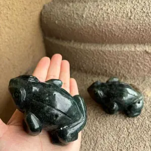 Ocean Jasper Frog Carving Medium Size