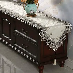 Oval Lace Table Runner Wedding Decoration Table Decoration and Accessories Halloween Decoration Kitchen Tablecloth