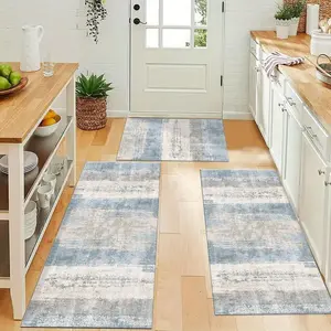 Kitchen Mat Set 2pcs/3pcs, Modern Non-Slip Absorbent Washable Mats, Kitchen Rugs Sets, Home Kitchen Bathroom Living Room Bedside Porch Balcony Decor