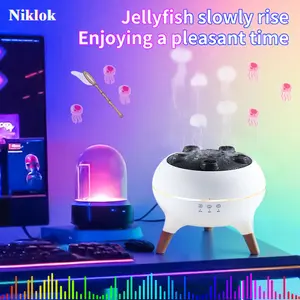 Niklok Jellyfish Aroma Diffuser 250ML – Ultrasonic Aromatherapy, 7-Color Lights & Remote Control for Home/Bedroom/Office/Hotel