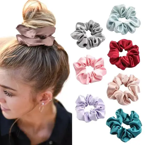 YMSGIRL Elastic Hair Ties, Simple Style Scrunchies Female Ponytail Holders, Women Female Hair Accessories, Suit For Daily Wear
