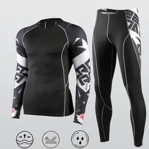 Men's 2PCS Full Body Compression Suit Quick Dry Breathable Base Layer, Tight Fitness Set for Running Cycling Gym Workout Outdoor Sports Sweatsuit Outfits Sportswear Set tracksuits for men