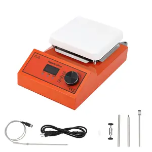 【GARVEE】6.69 Inch Magnetic Stirrer Hot Plate Max Temp 300°C/572°F | Max 5L Stirring Capacity, 200-2000RPM, 110V, Laboratory Hot Plate with Temp Probe Sensor & Stir Bar (Not Include Stand）