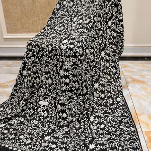 Embroidered pashmina wool shawl