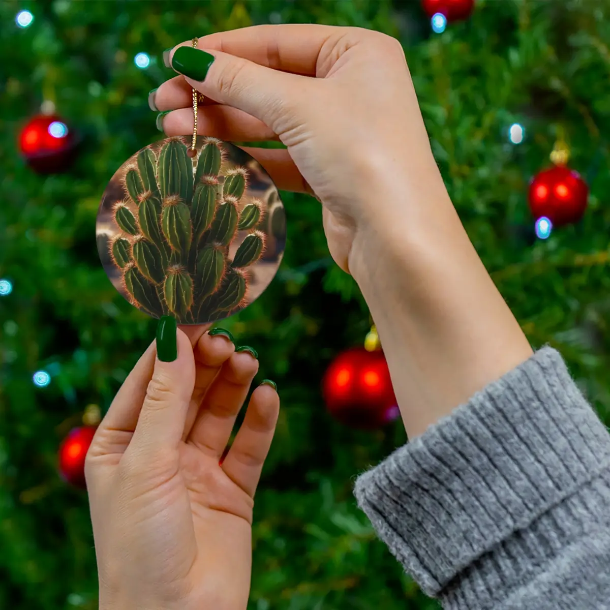 Cactus - Ceramic Ornament, 4 Shapes