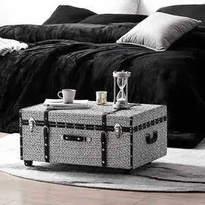 Texture Brand Trunk - White Threaded Black
