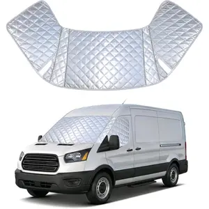 Custom Fit RV Windshield Cover for Ford Transit 2015-2026 All-Weather Sunshade for Blackout Privacy, Waterproof and Durable