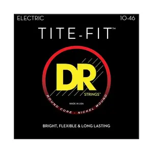 DR Strings Tite-Fit Nickel/Round Electric Guitar Strings 10-46