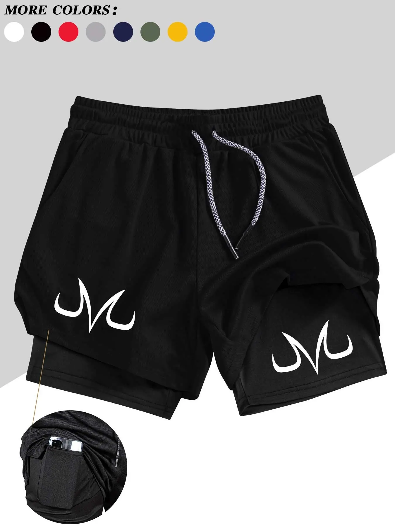 Men's Belief Conquers Fear Printed Gym Shorts, Activewear Shorts, Stretch Knitted Fabric, Perfect for Running Training Yoga Outdoor Activities, Breathable Fitness Shorts, Shorts Sportswear