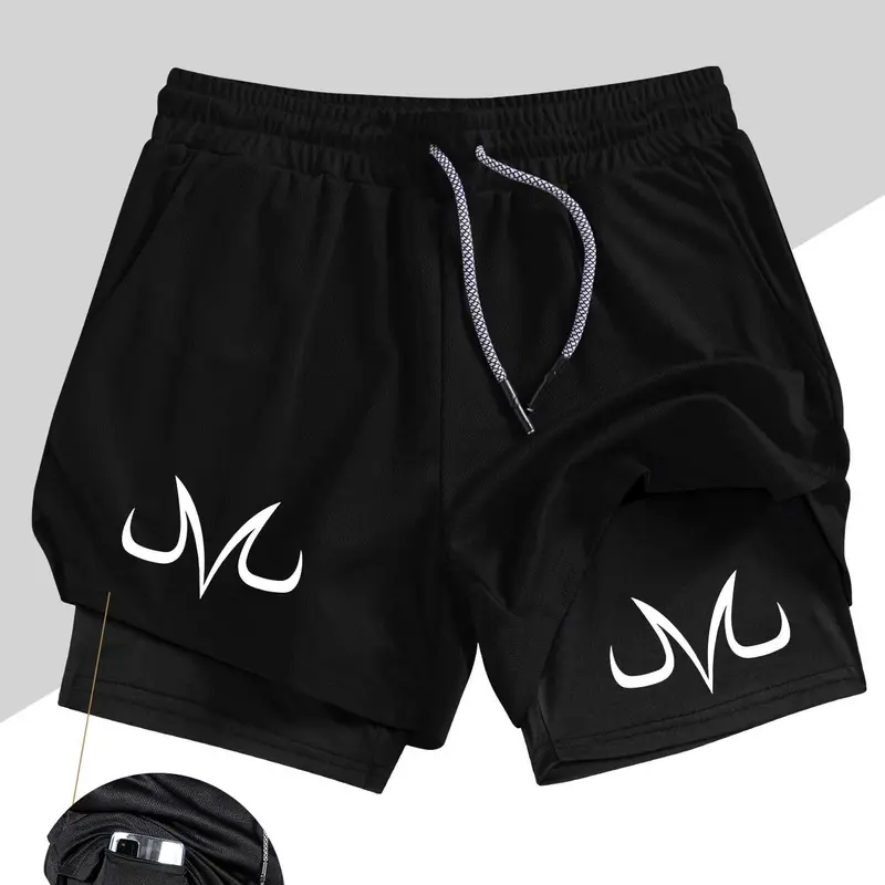 Men's Belief Conquers Fear Printed Gym Shorts, Activewear Shorts, Stretch Knitted Fabric, Perfect for Running Training Yoga Outdoor Activities, Breathable Fitness Shorts, Shorts Sportswear