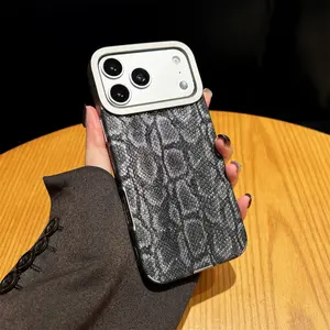 Luxury Snake Skin Pattern iPhone Case for iPhone 17 16 15 14 13 Pro Max Air Plus, Wireless Charging, Fashionable Anti-Drop Phone Cover