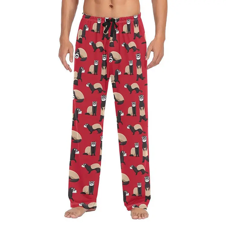 Panda & Sloth Print Pajama Pants – Cute Graphic, Comfy Lounge Pants