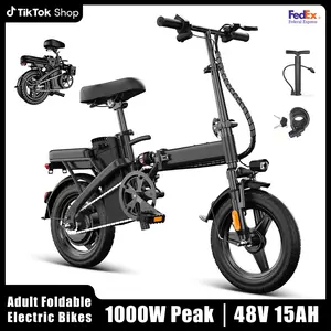 Folding Ebike With a Removable Battery, 500W Motor, 48V 15Ah Battery, Suspension system, 80Km Range, UL2849 Certified Designed specifically for outdoor cycling and commuting Electric bicycle