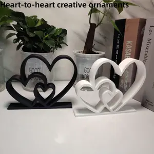 Heartfelt Statue Design, Minimalist & Art, Artistic, Love Theme Decorative Sculpture, Decoration, Bookshelf Display Piece, Home Ornament, Wedding Gift Idea
