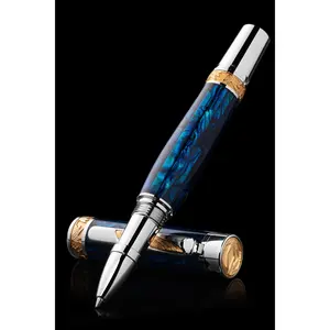 Rainmaker Sapphire Abalone Shell Rollerball Pen
