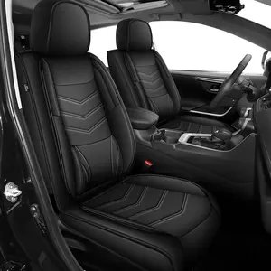 Full Set 5-Seat Leather Seat Covers for Toyota Camry 2002-2026, Car Interior Protectors with Lumbar Support, Easy to Install, Provides Leather Protection, Five Seats