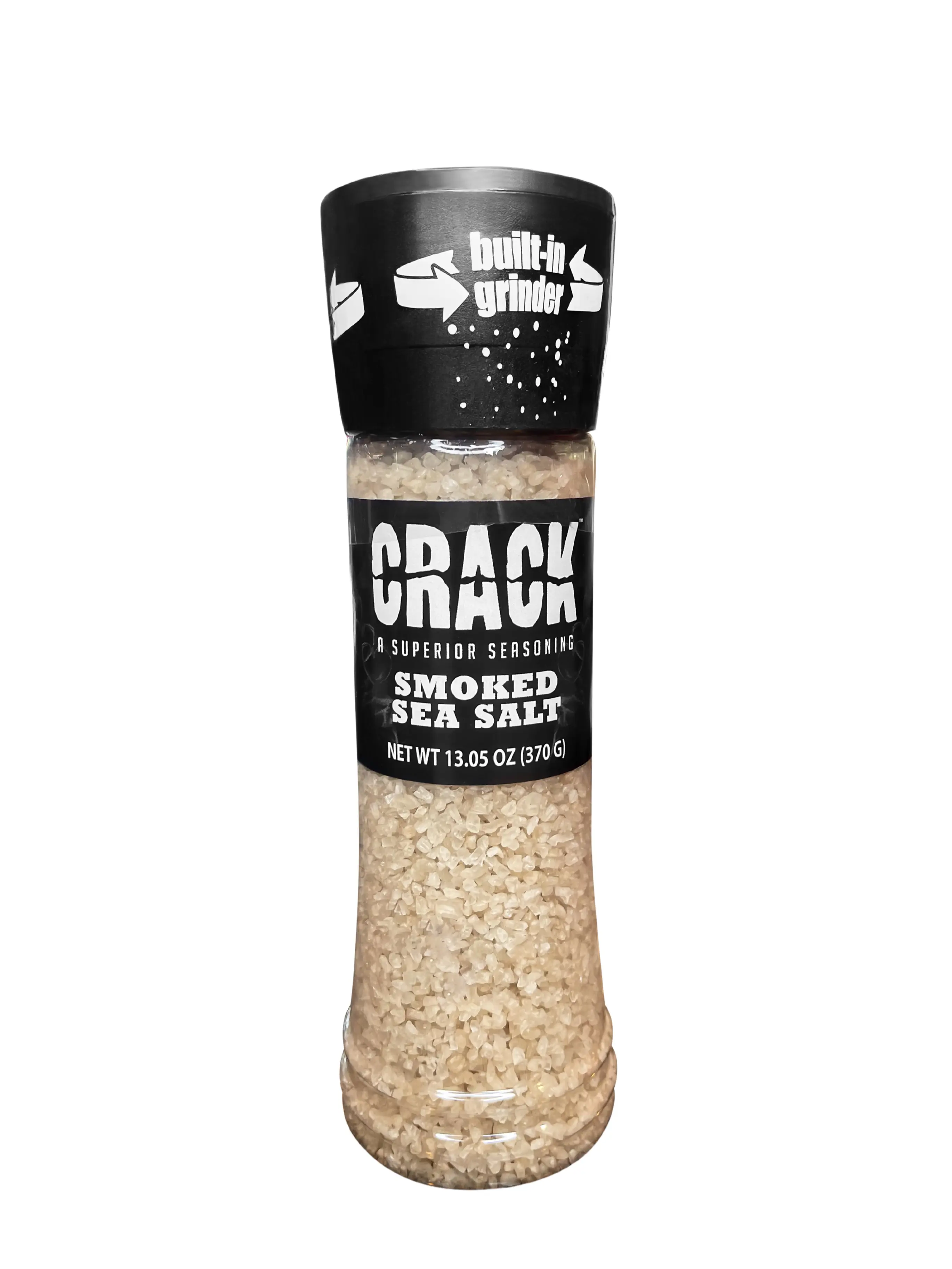 Superior Crack Smoked Sea Salt 13oz - Unique Flavor Profile & Superior Quality - Captivating Taste for Salt Lovers - Spice