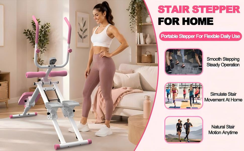 ăKINMACă2 In 1 Stair Stepper & Ab Workout Machine - Multi-Function Trainer-Upgrade Stairmaster & Ab Trainer Machine Workout Equipment For Home Gym Office ăKINMACă2 In 1 Stair Stepper & Ab Workout Machine - Multi-Function Trainer-Upgrade Stairmaster & Ab Trainer Machine Workout Equipment For Home Gym Office