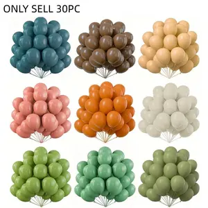 30pcs Vintage Color Latex Balloons Set, 10 Inch Party Decorations for Birthdays Weddings Anniversaries Valentine's Day