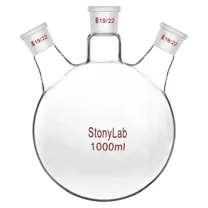 3 Neck Round Bottom Flask, 19/22 Joints, 50-5000 ml