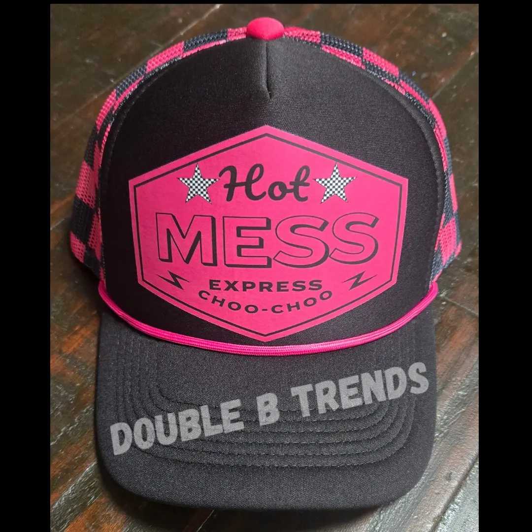 Hot Mess Flying S Checkered Hat