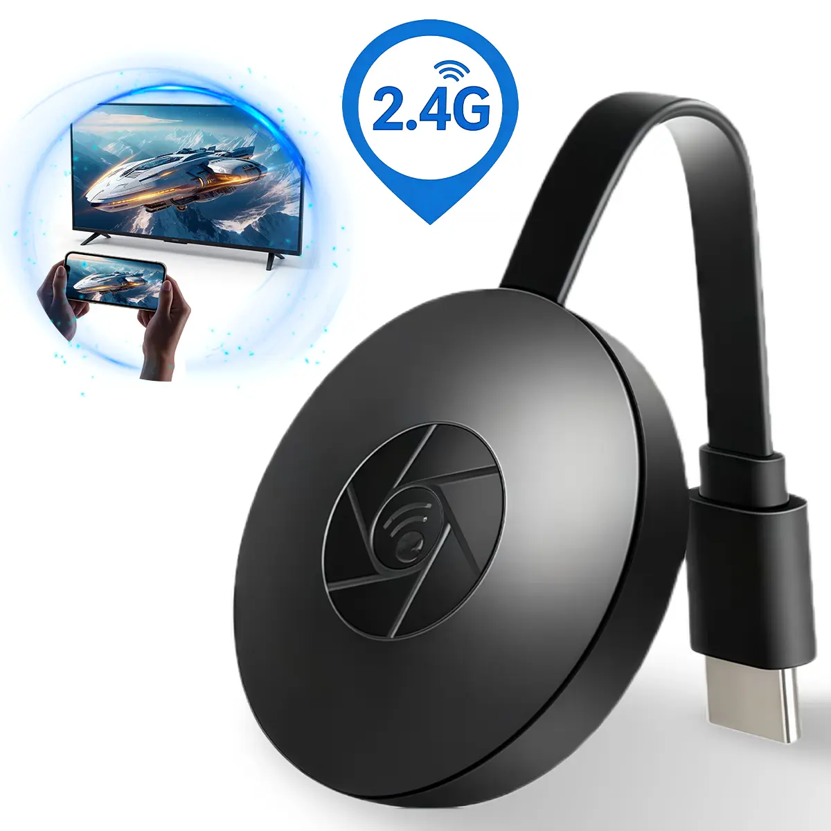 1080P Wireless HDMI Display Adapter, AirPlay & Miracast Screen Mirroring Dongle, 2.4G WiFi Streaming Device for TV/Projector/Monitor, Plug & Play for iOS/Android/Windows, Electronic Gadgets, Digital Products