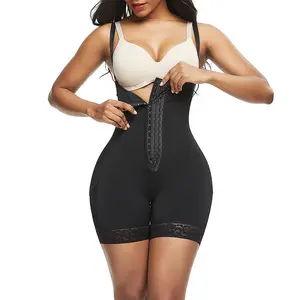 Women's High Waist Three Hook Jumpsuit Shaper Zipper Crotch Tummy Control Butt Lifting Slimming Body Shaper Plus Size For Daily Wear