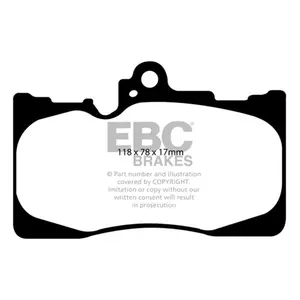 EBC 07-08 Lexus GS350 3.5 RWD Yellowstuff Front Brake Pads