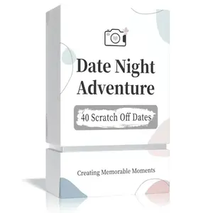 40 Fun Date Night Scratch Off Card Game Ideas, Couples Gifts for Wedding Anniversaries, Bridal Shower, Engagement, Romantic Valentines Day Gifts for Him, Her, Men, Boyfriend, Girlfriend, Husband, Wife