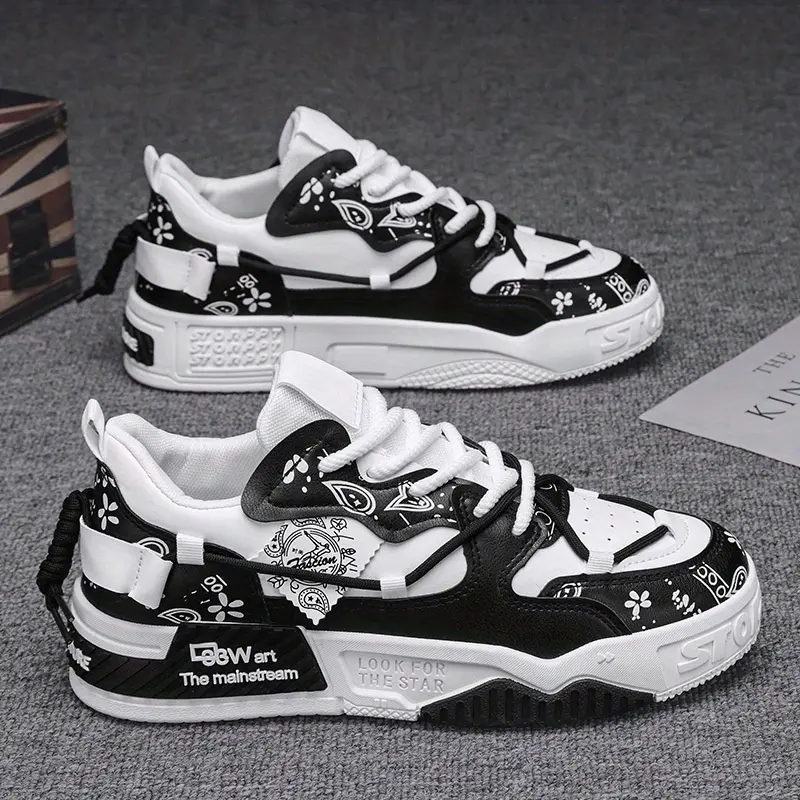 2026 Chic Unisex Skateboarding Shoes - Low-Cut, PVC Sole, PU Upper, Breathable Keep-Dry Insole, Round Toe, Lace-Up Closure, Soft Bottom Support for Autumn Walking Comfort