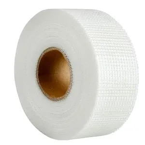 Self-Adhesive Fiberglass Drywall Joint Mesh Tape, Fiber Mesh Crack Patch Wall Repair Fabric,2 Inch by 148  White