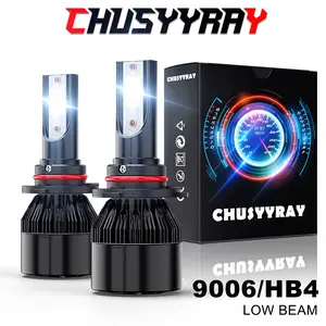 2PCS 9006 HB4 LED Headlights Kit Combo Bulbs 6000K Low Beam Super White Bright Led Technology