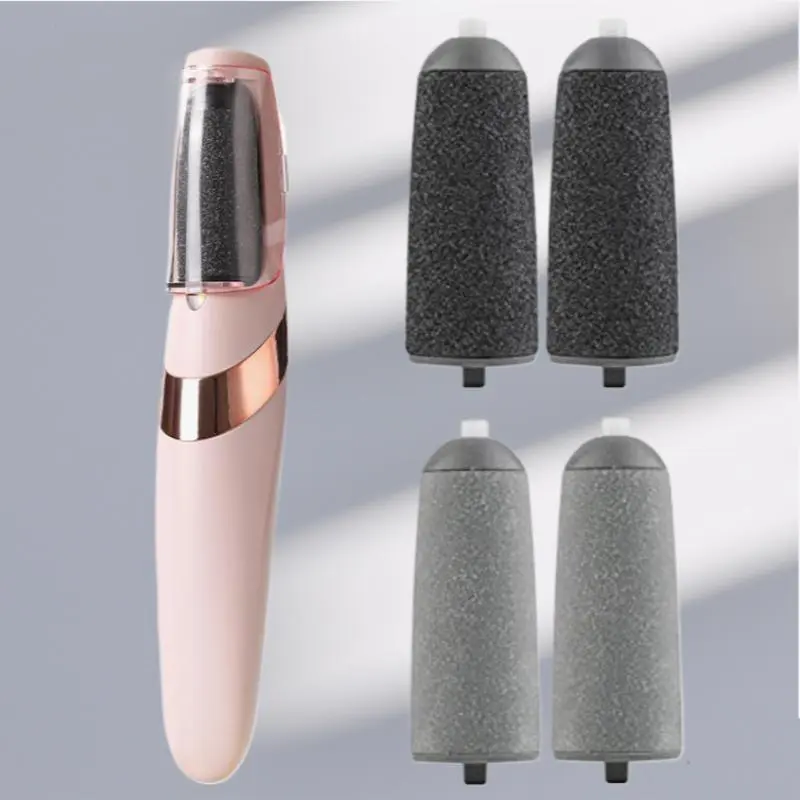 Foot File Kit with Two Replacement Heads, Electric Exfoliating Feet Callus Remover for Heels, Toes, Edges, Full Foot Care, Home Use, Adults, Foot Scrubber