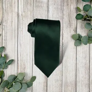 Emerald Satin Necktie