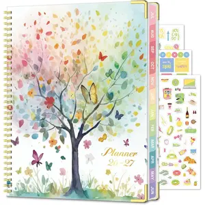 Academic Planner 2026-2027 (8.5" x 11") - Weekly & Monthly Planner (Jul. 2026 - Jun. 2027), Column View Calendar Organizers, Hardcover Agenda Book with Tabs for Office & School, Tree
