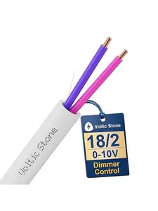 18 AWG Thermostat Wire, 100% Solid Copper White PVC Jacket, Fire Retardant CL3R Riser Rated, 18/2 18/3 for HVAC, Thermostat, Ring Doorbell, Security System, Low Voltage Lighting